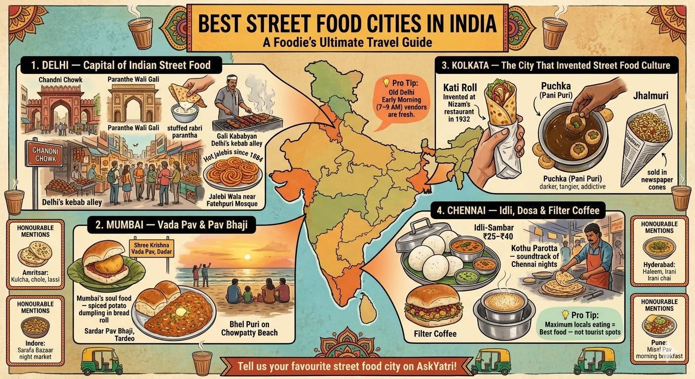 Best Street Food Cities in India: A Foodie's Ultimate Travel Guide