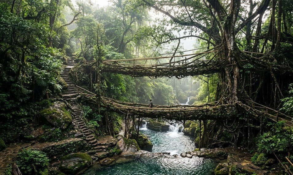 Meghalaya Travel Guide: Living Root Bridges, Caves & Waterfalls in India's Wettest State
